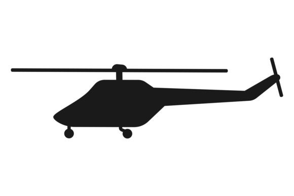 Download Flying Helicopter. Aircraft Black Icon. - Craft Collection
