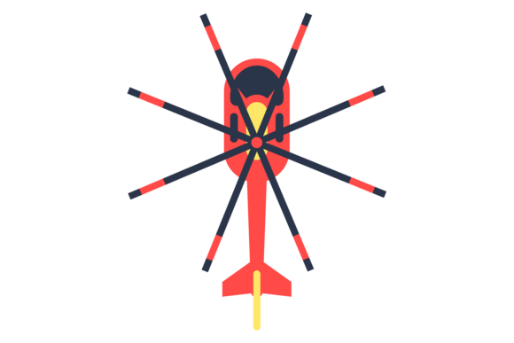 Download Red Aircraft Top View. Flying Helicopter - Craft Collection
