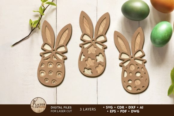 Download Easter Bunny Eggs Set Crafting Templates - Craft Collection