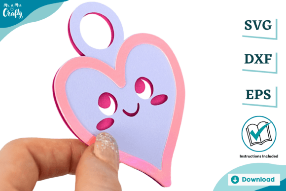 Download Happy Heart Papercraft Decoration - Craft Collection