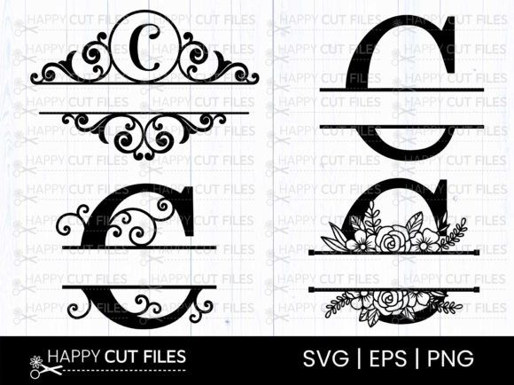 Download C Alphabet Letter Split Monogram Svg Png - Monogram svg Collection