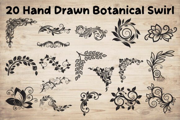 Download Hand Drawn Botanical Swirl SVG Bundle - Botanical swirl svg Collection