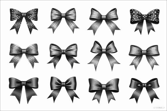 Download Black Ribbon Bow Illustration for Crafts - Craft Collection