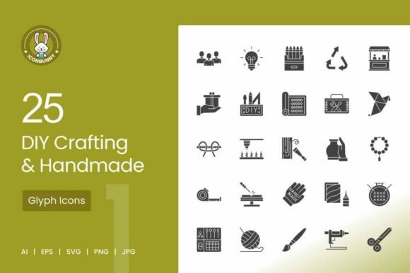 Download 25 DIY Crafting &amp; Handmade Icons - Craft Collection