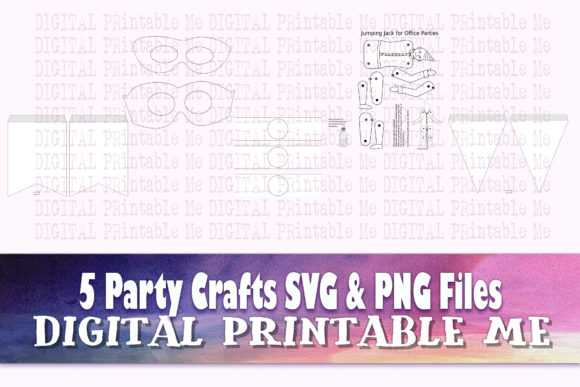 Download Party Craft Templates, SVG PNG, 5 Images - Craft Collection